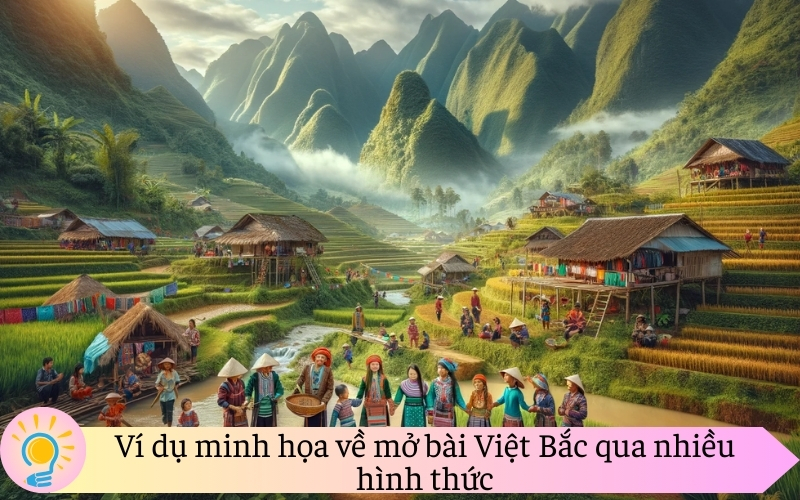 Ví dụ minh họa về mở bài Việt Bắc qua nhiều hình thức