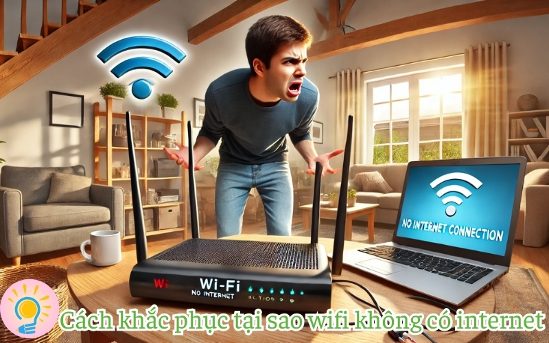 Cách khắc phục tại sao wifi không có internet