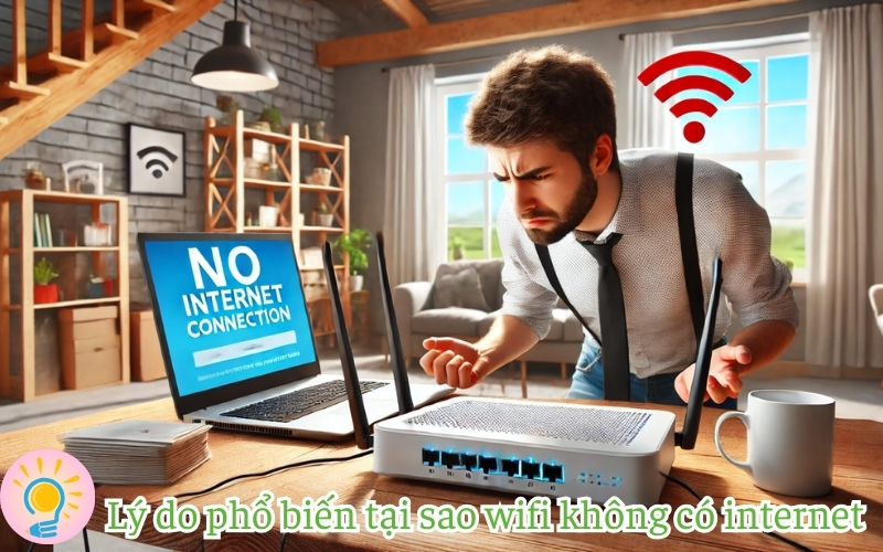 Lý do phổ biến tại sao wifi không có internet