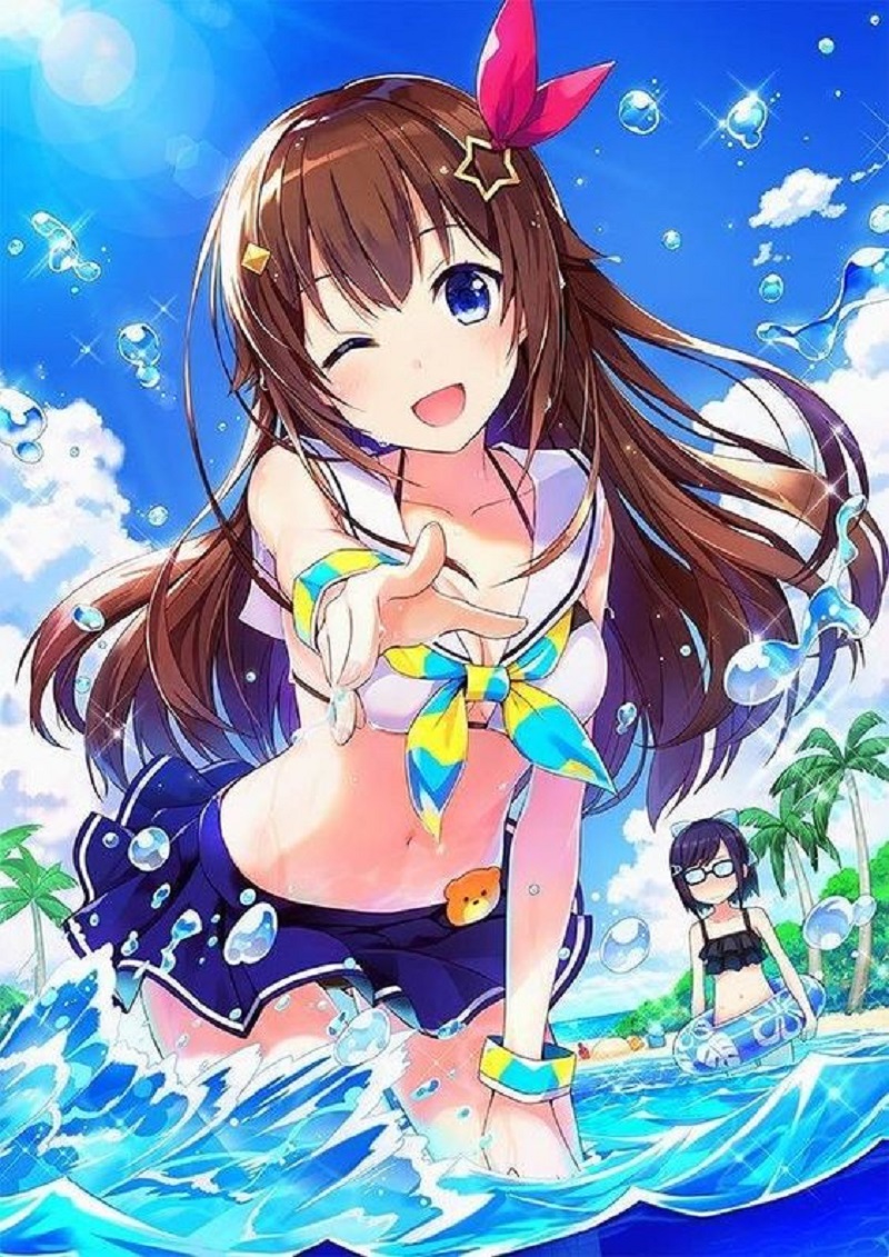 Gái xinh anime mặc bikini sexy không kém người thật 1