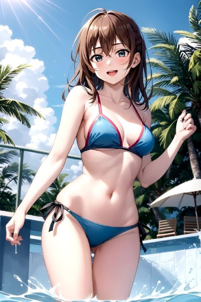 Gái xinh anime mặc bikini sexy không kém người thật 24