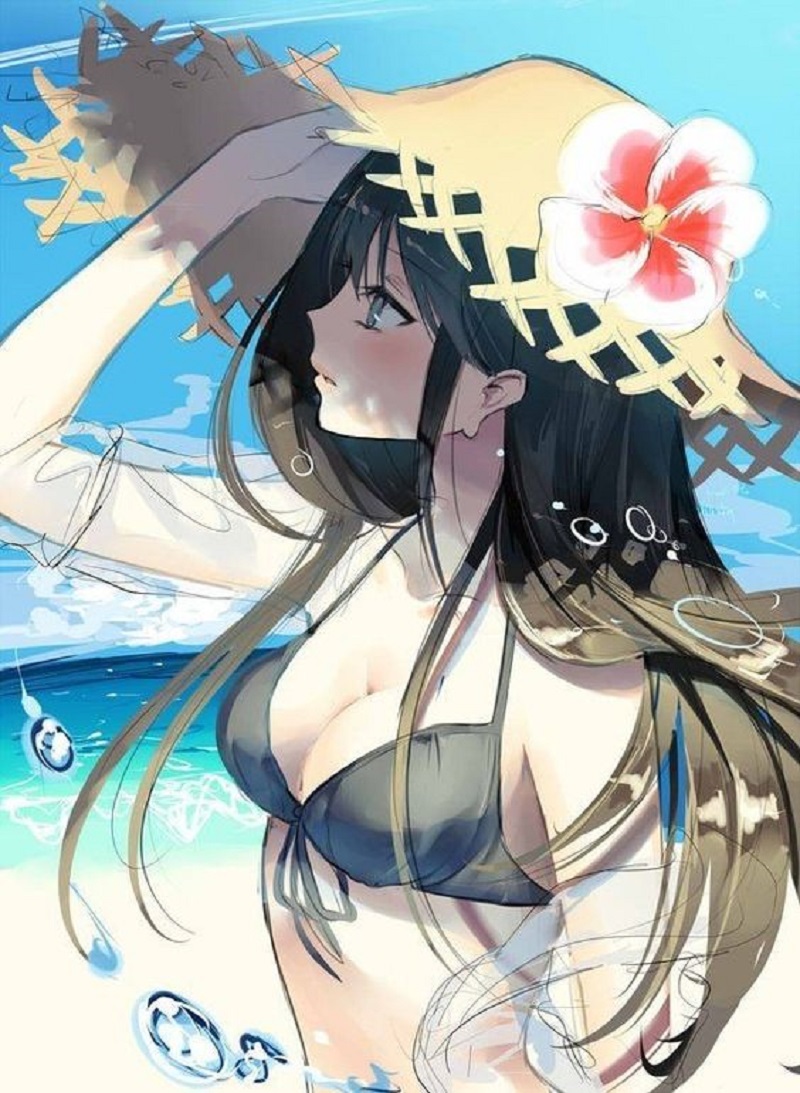 Gái xinh anime mặc bikini sexy không kém người thật 3